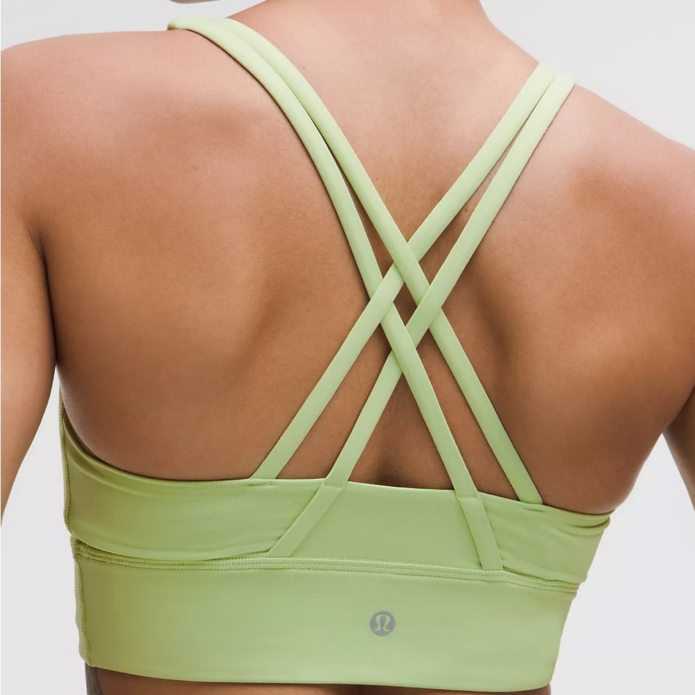 Lululemon Energy Longline Bra SIZE 12 Color Lemongrass / Light Green NWT
